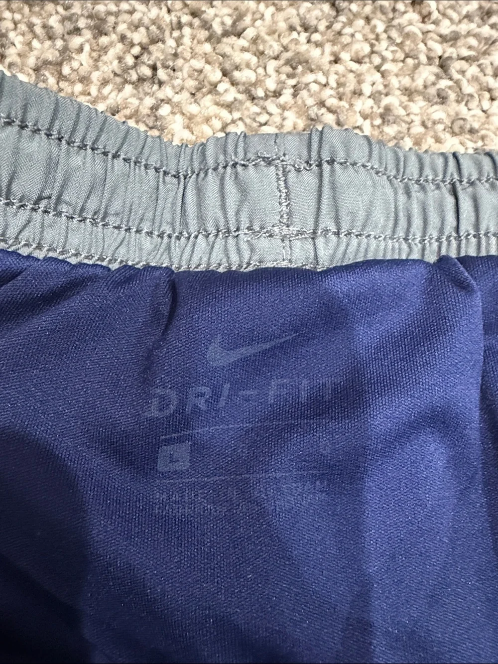 Nike Gray Shorts with Pink Trim and Navy Panels